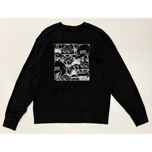Uniqlo UT KAWS Sesame Street Sweatshirt Black XX Logo Graphic Mens Large 416115